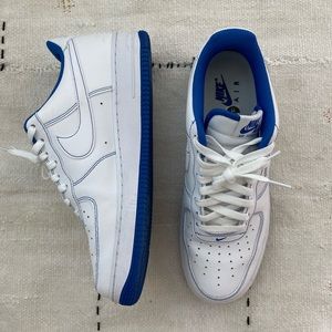 Nike Air Force 1 '07 Contrast Stitch - White Game Royal 2021 sz 11